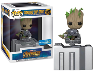 اسباب بازی اکشن فیگور اسپشیال 9 سانتی فانکو پاپ گروت با سفینه نگهبانان مدل Funko POP - Marvel - Avengers Infinity War - Guardians Ship Groot - Bobble Head - Exclusive _اسباب بازی اکشن فیگور